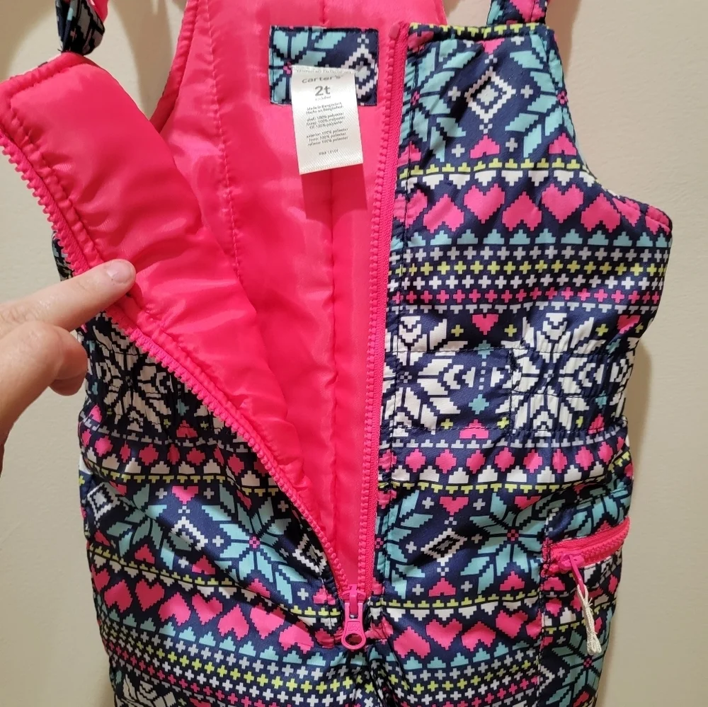 Carters girls 2t Ski Bib snow pants